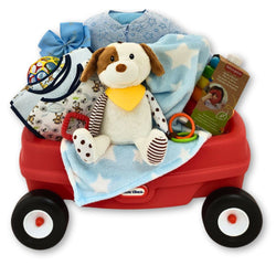 Mega Fun Wagon Baby Boy Gift Basket