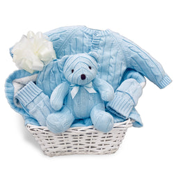 Dashing in Blue Baby Boy Gift Basket